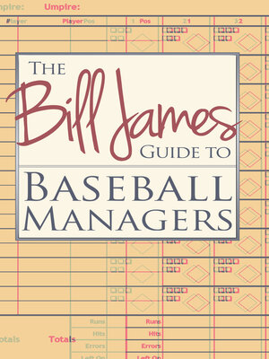 cover image of The Bill James Guide to Baseball Managers